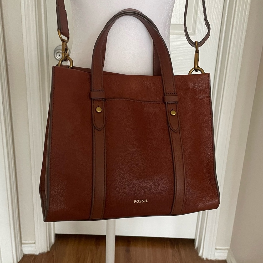 Fossil Brown Satchel
